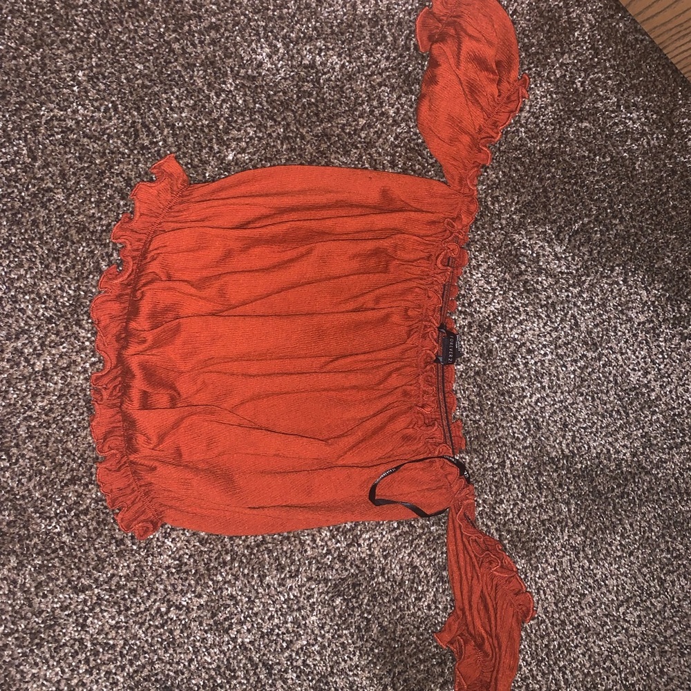 Orange crop top
